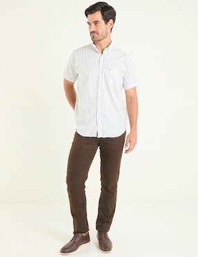 Camisa casual Dioro de algodón manga corta para hombre
