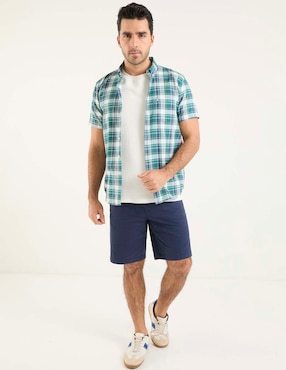 Camisa casual Dioro manga corta para hombre
