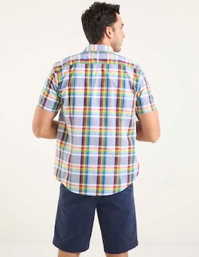 Camisa casual Dioro de algodón manga corta para hombre