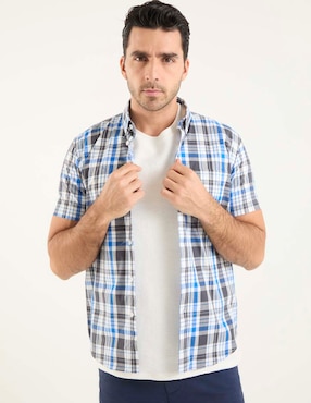 Camisa casual Dioro de algodón manga corta para hombre