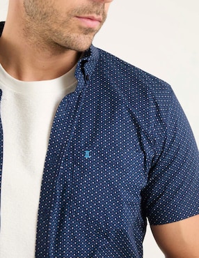Camisa casual Dioro de algodón manga corta para hombre