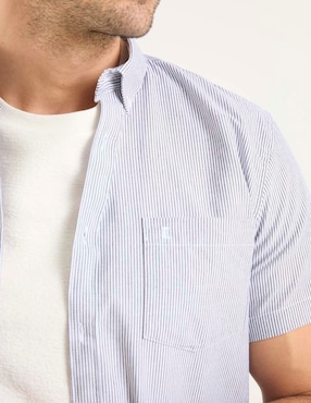 Sobrecamisa casual Dioro de algodón manga corta para hombre