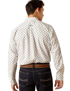 Camisa casual Ariat de algodón manga larga para hombre