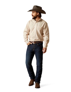 Camisa casual Ariat de algodón manga larga para hombre