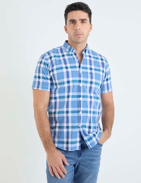 Camisa casual Dioro de algodón manga corta para hombre
