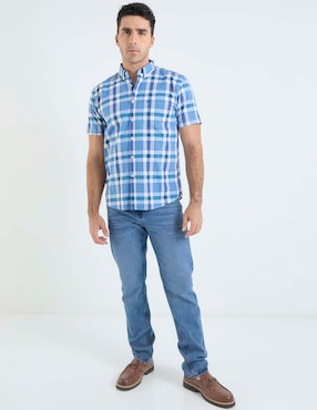 Camisa casual Dioro de algodón manga corta para hombre