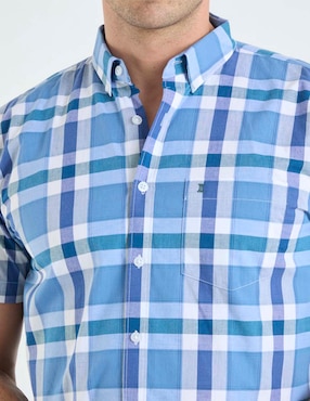 Camisa casual Dioro de algodón manga corta para hombre
