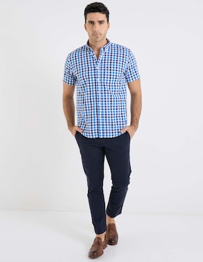 Camisa casual Dioro de bambú manga corta para hombre