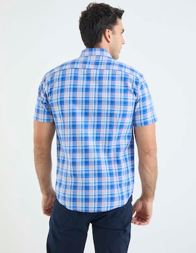 Camisa casual Dioro de algodón manga corta para hombre