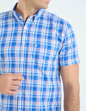 Camisa casual Dioro de algodón manga corta para hombre
