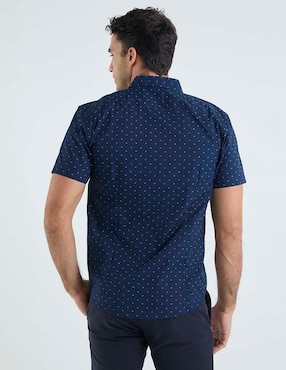 Camisa casual Dioro de algodón manga corta para hombre