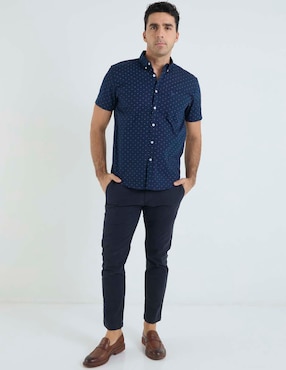 Camisa casual Dioro de algodón manga corta para hombre