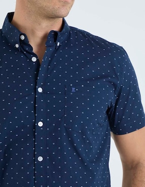 Camisa casual Dioro de algodón manga corta para hombre