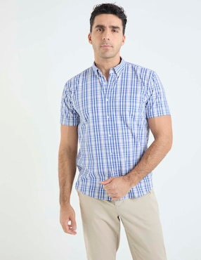 Camisa casual Dioro de bambú manga corta para hombre