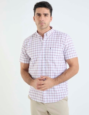 Camisa casual Dioro de algodón manga corta para hombre