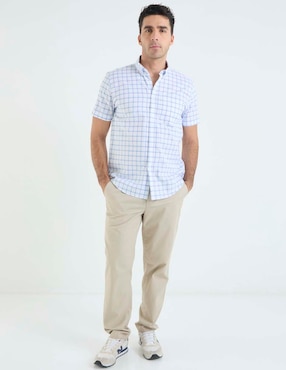 Camisa casual Dioro de algodón manga corta para hombre