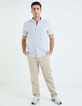 Camisa casual Dioro de algodón manga corta para hombre