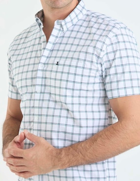 Camisa casual Dioro de algodón manga corta para hombre
