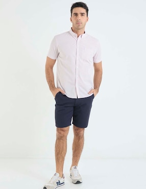 Camisa casual Dioro de bambú manga corta para hombre