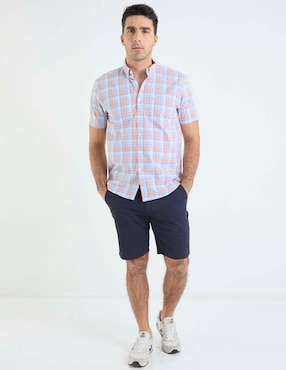 Camisa casual Dioro de algodón manga corta para hombre