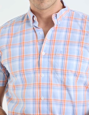 Camisa casual Dioro de algodón manga corta para hombre
