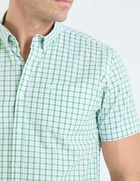 Camisa casual Dioro de algodón manga corta para hombre