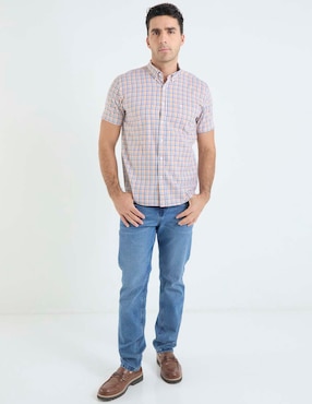 Camisa casual Dioro de algodón manga corta para hombre