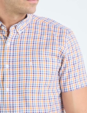 Camisa casual Dioro de algodón manga corta para hombre