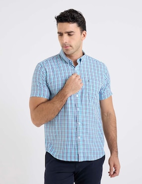 Camisa casual Dioro de bambú manga corta para hombre