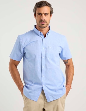 Camisa casual Dioro de algodón manga corta para hombre