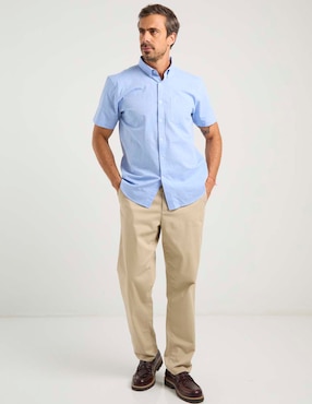 Camisa casual Dioro de algodón manga corta para hombre