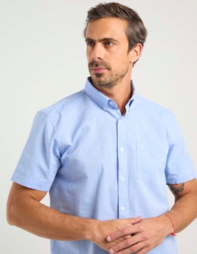 Camisa casual Dioro de algodón manga corta para hombre