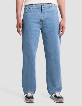 Jeans relaxed baggy Oggi Jeans lavado bleach para hombre