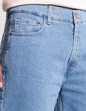 Jeans relaxed baggy Oggi Jeans lavado bleach para hombre