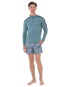 Wetshirt Fullsand estampado bloques de color para hombre