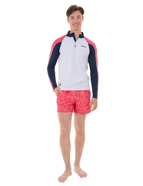 Wetshirt Fullsand estampado bloques de color para hombre