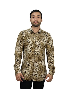 Camisa casual Platini manga larga para hombre