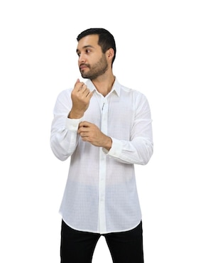 Camisa de vestir Platini manga larga para hombre