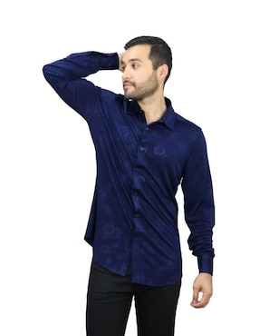 Camisa casual Platini manga larga para hombre