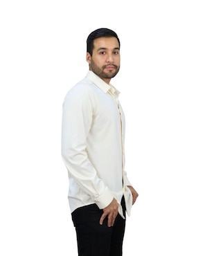 Camisa casual Platini manga larga para hombre