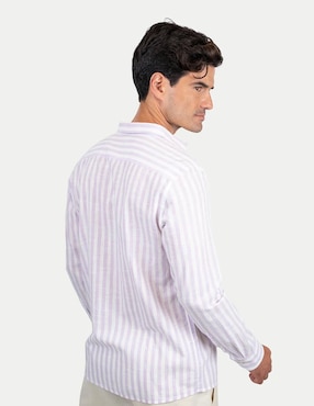 Camisa casual 98 Coast AV de algodón manga larga para hombre