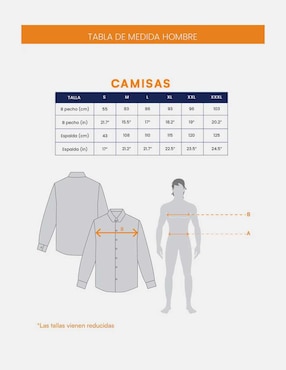 Camisa casual 98 Coast AV de algodón manga larga para hombre