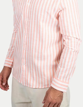 Camisa casual 98 Coast AV de algodón manga larga para hombre