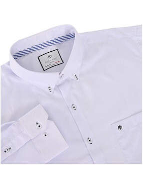 Camisa casual Michel Blanc manga larga para hombre