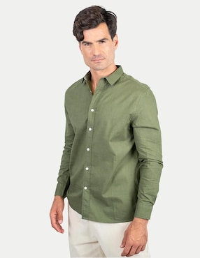 Camisa casual 98 Coast Av manga larga para hombre