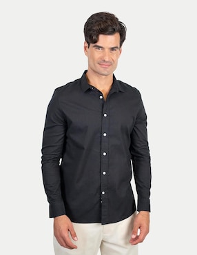 Camisa casual 98 Coast Av manga larga para hombre