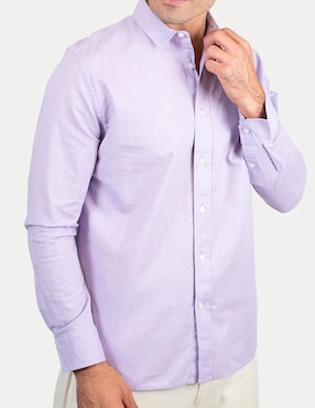 Camisa casual 98 Coast Av manga larga para hombre