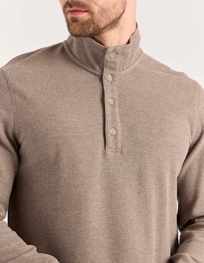 Suéter Eddie Bauer cuello con botón para hombre