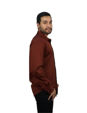 Camisa de vestir Platini de nylon manga larga para hombre