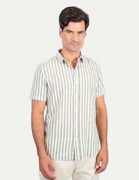 Camisa casual 98 Coast Av de algodón para hombre